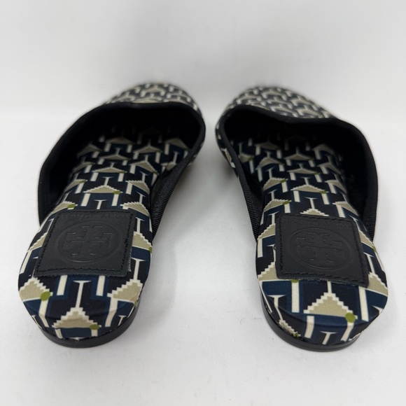 Tory Burch Martini Glass Satin Mules Blue Size 5 - Picture 5 of 11